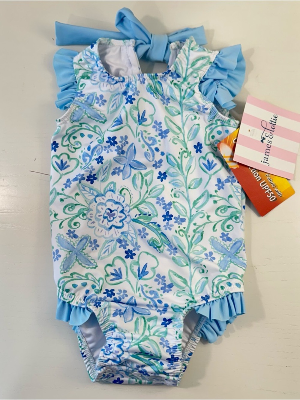 NWT James & Lottie Audrey Floral Swimsuit 24M